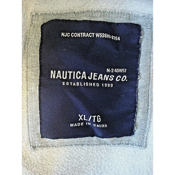 Nautica Jeans Co Jacket Mens NJC Contract Full Zip Hoodie Embroidered Size XL - Picture 5 of 5